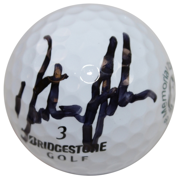 Dustin Johnson Signed The Memorial Tournament Logo Golf Ball JSA ALOA