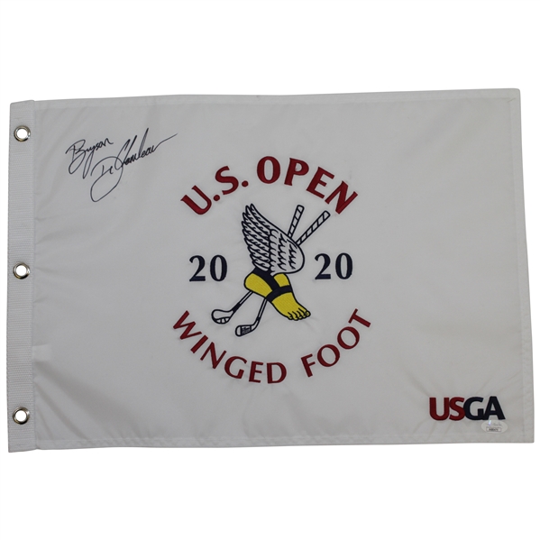 Bryson Dechambeau Signed 2020 US Open at Winged Foot Embroidered Flag JSA #KK80475