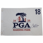 Collin Morikawa Signed 2020 PGA Championship at Harding Park Embroidered Flag JSA #JJ66322