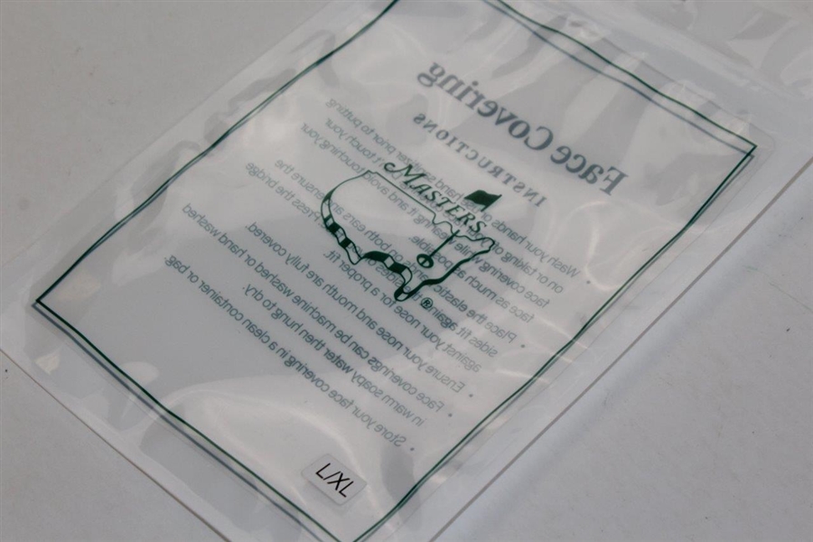 Masters Tournament Official Face Covering Mask in Original Packaging - Size L/XL Unused