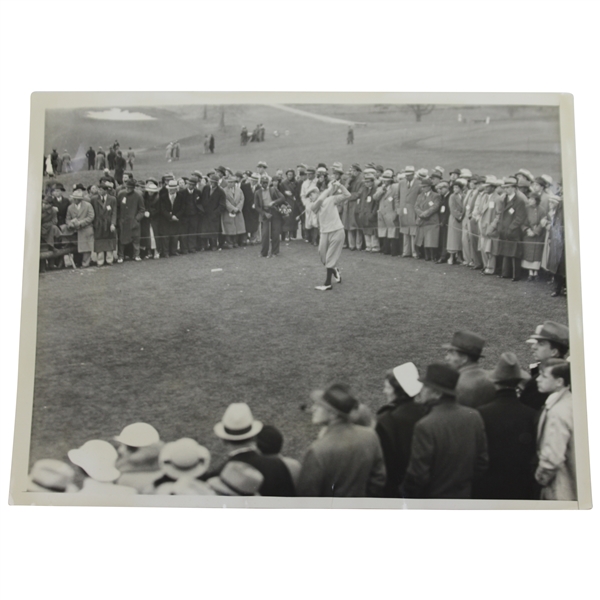 Horton Smith 1934 Masters Win Final Rd First Hole Tee Shot Original ACME Wire Photo 3/27/1934