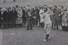 Horton Smith 1934 Masters Win Final Rd First Hole Tee Shot Original ACME Wire Photo 3/27/1934