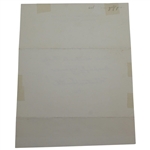 Horton Smith Signed & Dated 'Best Wishes' Note on Biltmore Forest CC Letterhead JSA ALOA