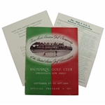 1946 US Amateur Championship at Baltusrol GC Official Program with Pairing Sheets
