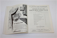 1946 US Amateur Championship at Baltusrol GC Official Program with Pairing Sheets