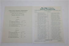 1946 US Amateur Championship at Baltusrol GC Official Program with Pairing Sheets
