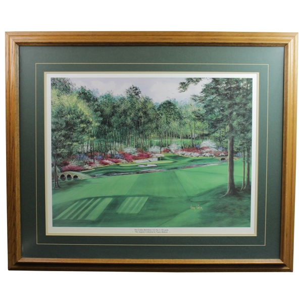 The Golden Bell Hole #12 The Augusta Collection Print by Nancy Raborn - Framed