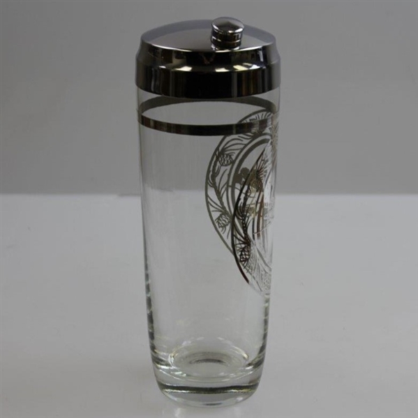 Classic Silver Overlay 10 1/2 Tall Cocktail Shaker - Excellent Condition 