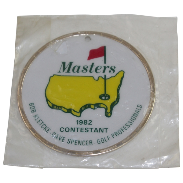 1982 Masters Tournament Contestant's Metal Bag Tag Sealed New In Bag