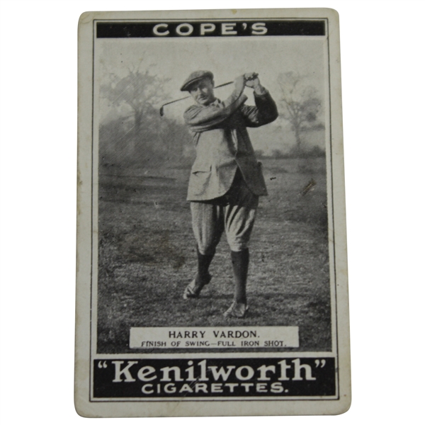 Harry Vardon No. 7 Cope Bros. & Co. Ltd Kenilworth Cigarettes Golf Card