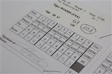 Tiger Woods Actual Match Used & Signed 3rd Rd 2007 Dubai Desert Classic Scorecard JSA ALOA