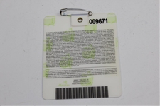 Zach Johnson Signed 2007 Masters Tournament SERIES Badge #Q09671 JSA ALOA