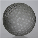 Tiffany & Co Luxury Leaded Crystal Art Glass Golf Ball Paperweight with Bag