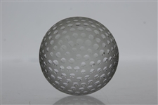 Tiffany & Co Luxury Leaded Crystal Art Glass Golf Ball Paperweight with Bag