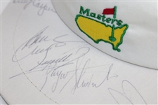 Payne Stewart, Casper, Crenshaw, Zoeller, & Trevino Signed Masters Undated White Visor JSA ALAO