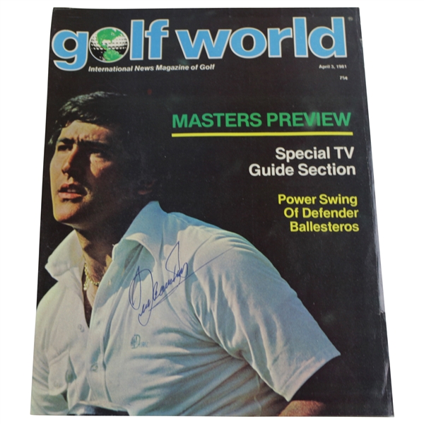 Seve Ballesteros Signed 1981 Golf Magazine Cover Only JSA ALOA