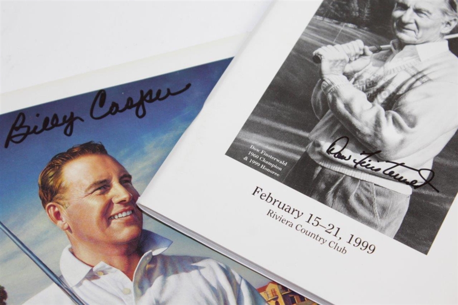Billy Casper Signed 1997 Nissan Open Program & Dow Finsterwald Signed 1999 Media Guide JSA ALOA