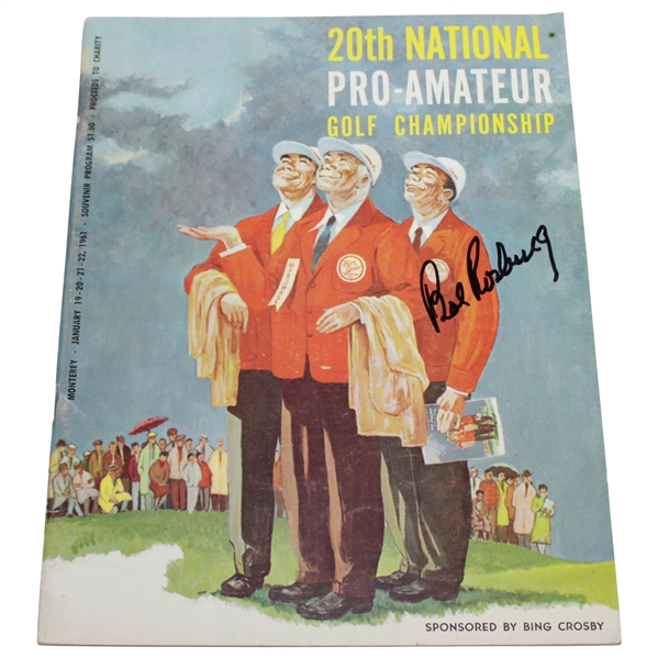 1961 Bing Crosby Championship Program Signed by Winner Bob Rosburg JSA ALOA