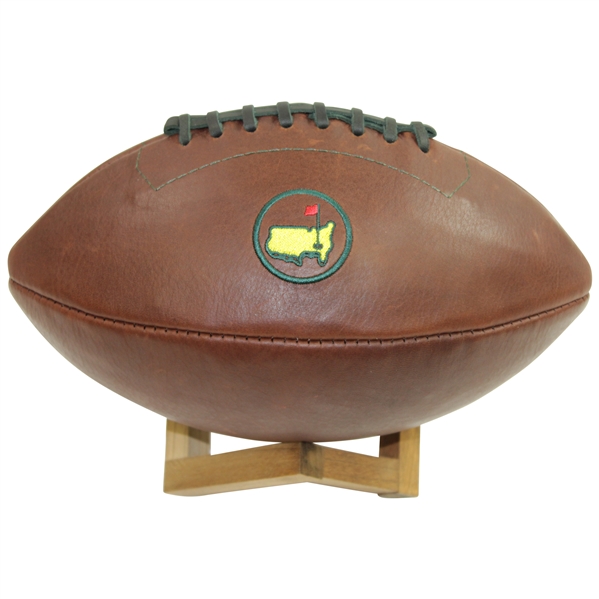 2020 Augusta National Masters Premium Leather Football by Links Kings w/ Wood Stand in Bag