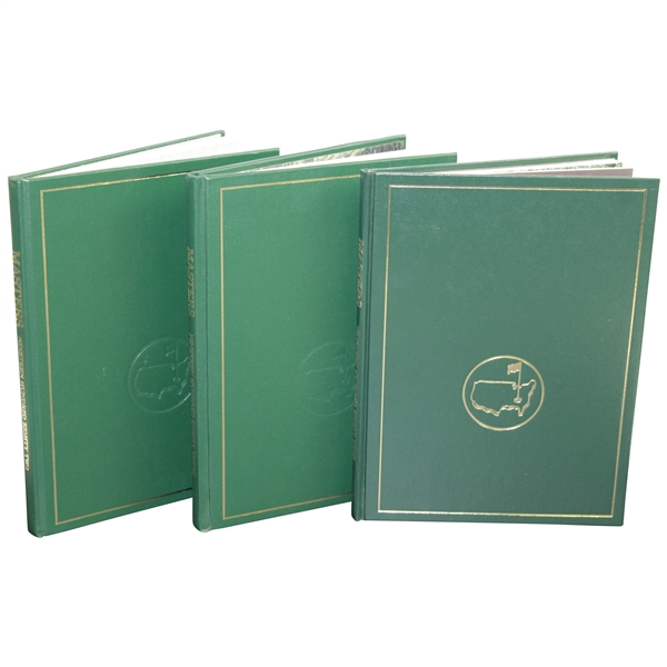 1982, 1983, & 1984 Masters Tournament Annual Books - Stadler, Ballesteros, & Crenshaw Winners