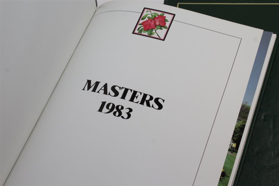 1982, 1983, & 1984 Masters Tournament Annual Books - Stadler, Ballesteros, & Crenshaw Winners