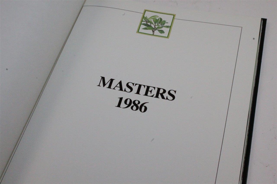 1986 Masters Tournament Annual Book - Jack Nicklaus' 6th Green Jacket