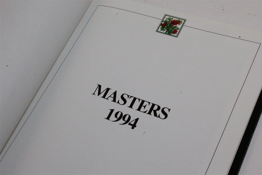 1991, 1993, & 1994 Masters Tournament Annual Books - Woosnam, Langer, & Olazabal Winners
