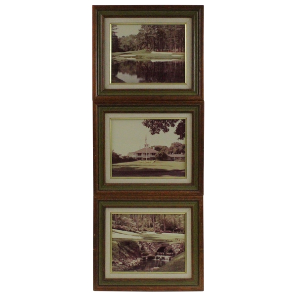 Augusta National Golf Club  Clubhouse, Hole #13, & Hole #16 Framed Photos 