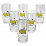 1984-1989 Masters Tournament Commemorative Glasses - 6 Total