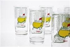 1984-1989 Masters Tournament Commemorative Glasses - 6 Total