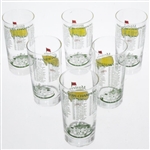 1984-1989 Masters Tournament Commemorative Glasses - 6 Total