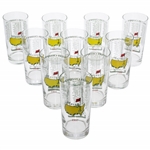 1990-1999 Masters Tournament Commemorative Glasses - 10 Total