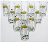 1990-1999 Masters Tournament Commemorative Glasses - 10 Total