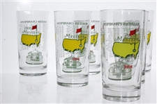 2000-2009 Masters Tournament Commemorative Glasses - 10 Total