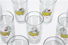 2000-2009 Masters Tournament Commemorative Glasses - 10 Total