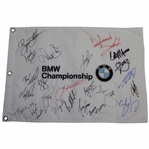 Dechambeau, Koepka, Morikawa, Spieth, & others Multi-Signed BMW Championship Flag JSA ALOA