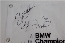 Dechambeau, Koepka, Morikawa, Spieth, & others Multi-Signed BMW Championship Flag JSA ALOA