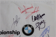 Dechambeau, Koepka, Morikawa, Spieth, & others Multi-Signed BMW Championship Flag JSA ALOA