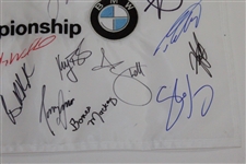 Dechambeau, Koepka, Morikawa, Spieth, & others Multi-Signed BMW Championship Flag JSA ALOA
