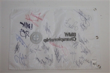Dechambeau, Koepka, Morikawa, Spieth, & others Multi-Signed BMW Championship Flag JSA ALOA