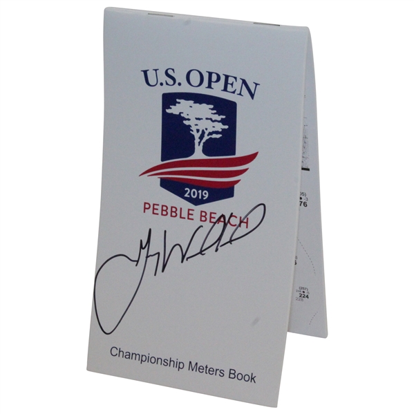 Gary Woodland Signed 2019 US Open Caddy Yardage Book JSA ALOA
