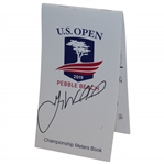 Gary Woodland Signed 2019 US Open Caddy Yardage Book JSA ALOA