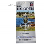 Gary Woodland Signed 2019 US Open at Pebble Beach Sunday Final Round Ticket JSA ALOA