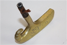 Jim Furyk Signed King 'Snake Rattle' Brass Putter Head with Score Inscription JSA ALOA