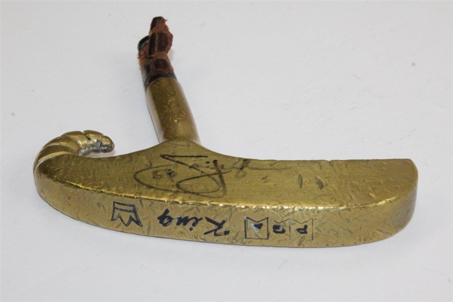 Jim Furyk Signed King 'Snake Rattle' Brass Putter Head with Score Inscription JSA ALOA