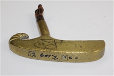 Jim Furyk Signed King 'Snake Rattle' Brass Putter Head with Score Inscription JSA ALOA