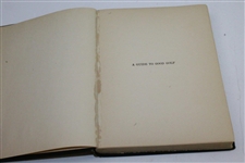 1927 'A Guide To Good Golf' 5th Printing Book by James 'Jim' M. Barnes