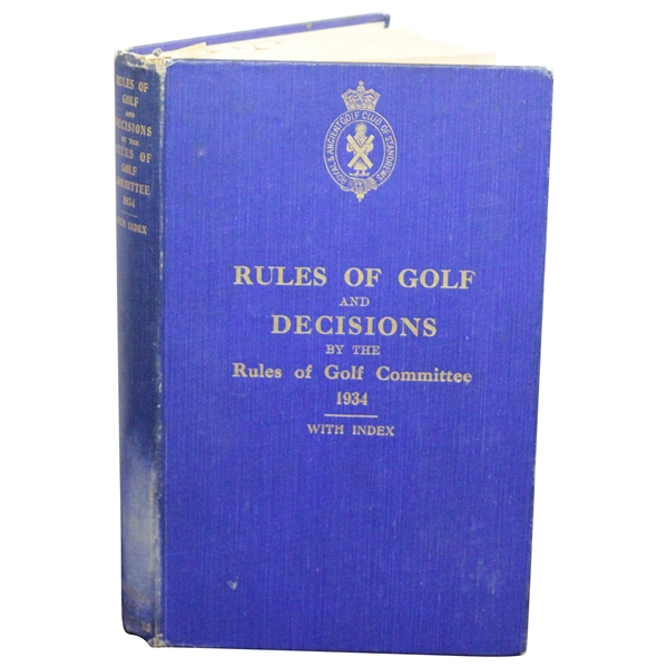 1934 Rules of Golf and Decisions by the Rules of Golf Committee Sigend by Richard Tufts