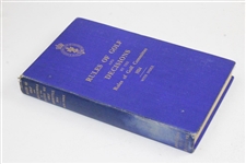 1934 'Rules of Golf and Decisions' by the Rules of Golf Committee Sigend by Richard Tufts