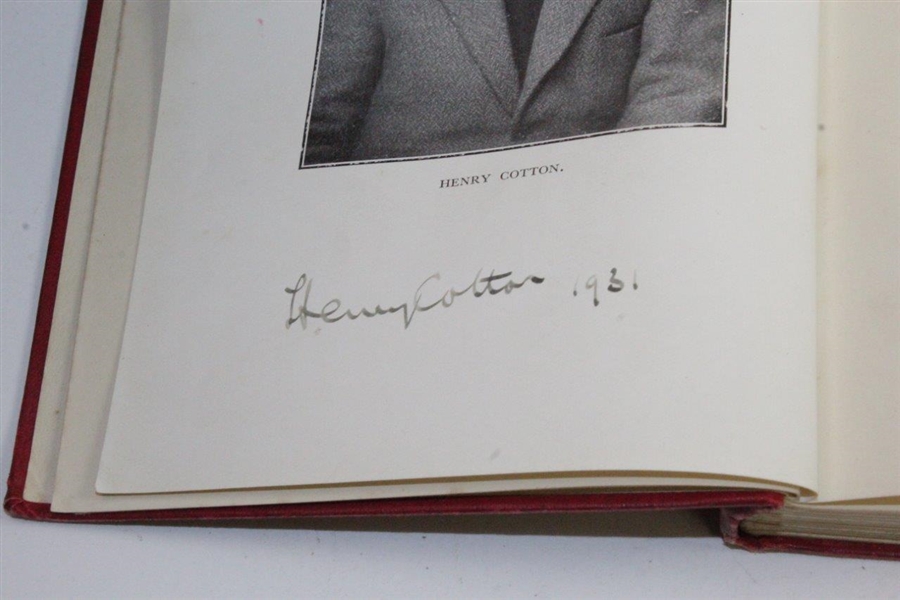 Henry Cotton Signed 1931 'Golf: Being A Short Treatise... Book with Photo JSA ALOA